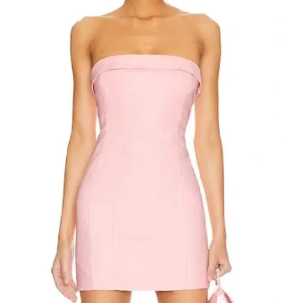 Lovers and Friends Romy Mini Dress in Baby Pink